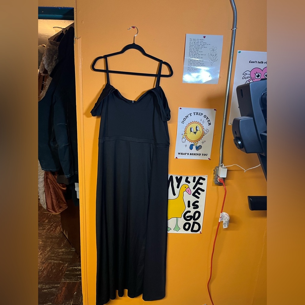Elegant Black Maxi Dress 4X